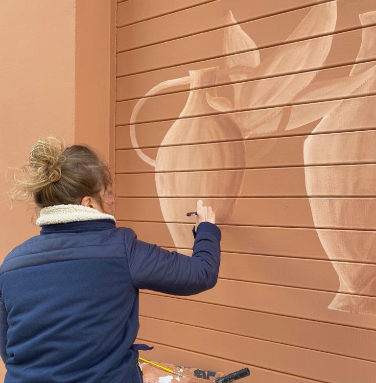 Devanture Ceracotta Atelier Ceracotta Devanture Commerce Marseille Fresque murale Fresque murale Marseille Peinture vases Lettrage peinture commerce