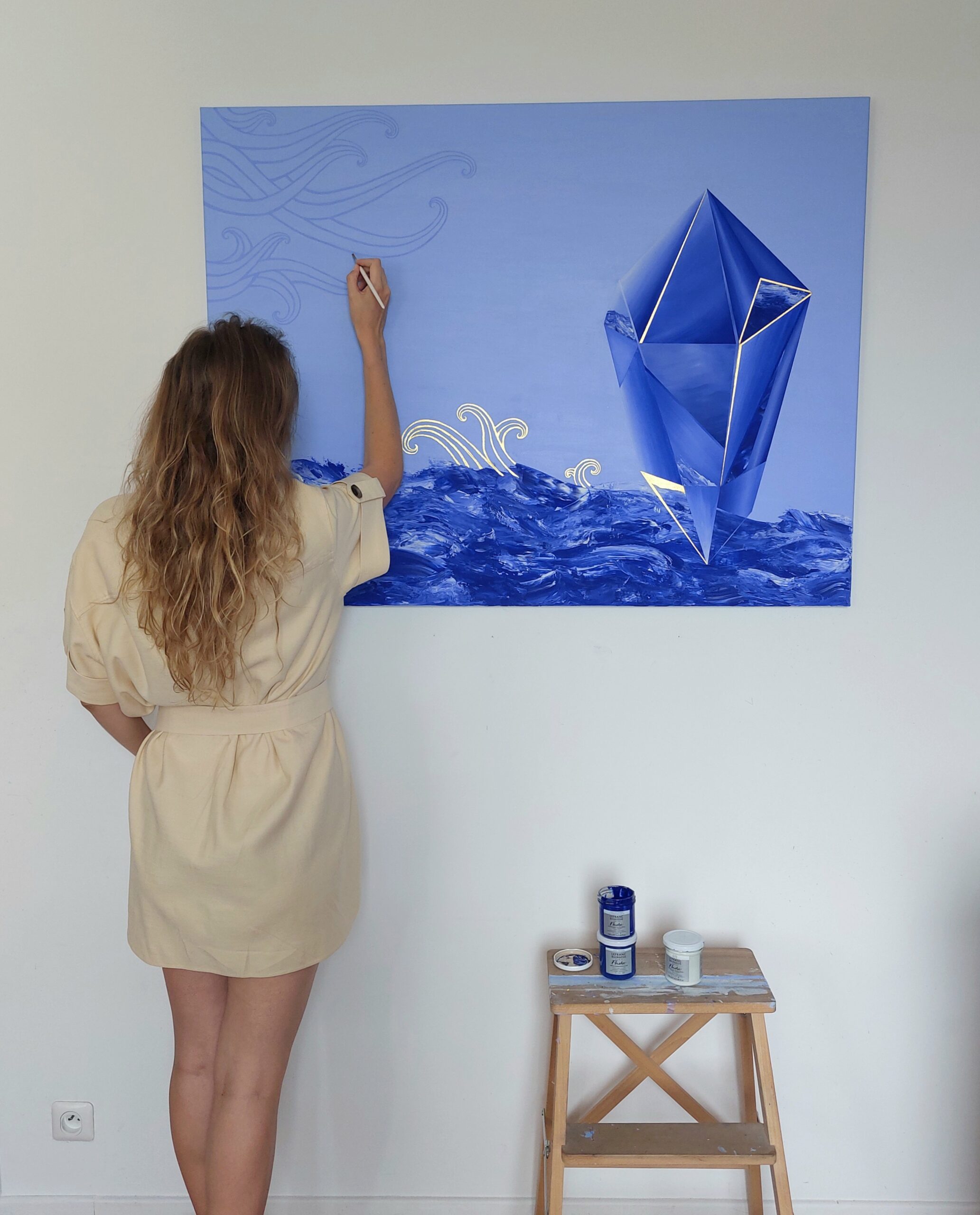 Toile "Adamas d'Azur" - Vendue – Image 3