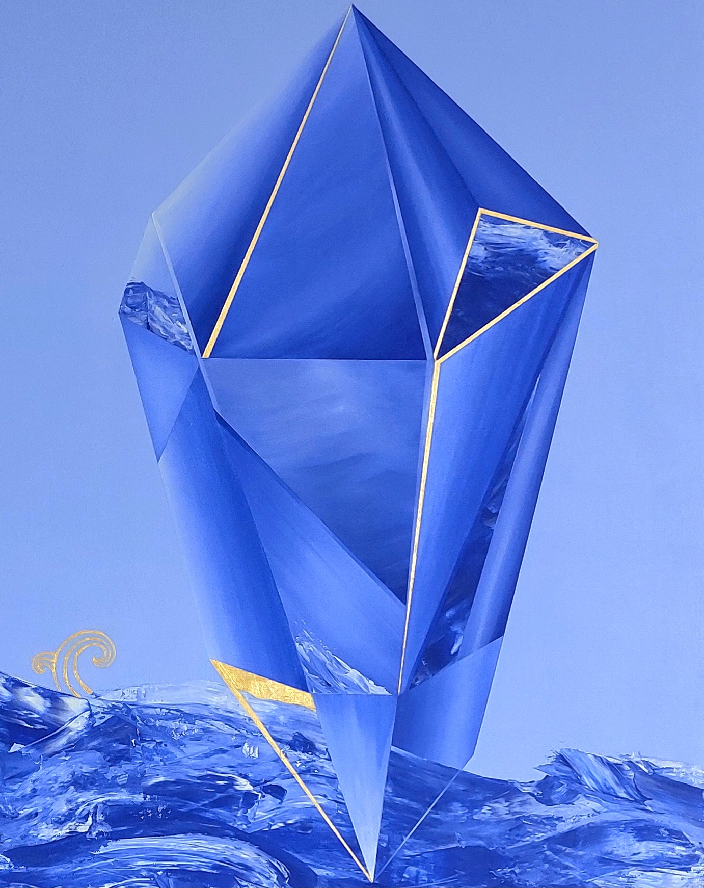 Toile "Adamas d'Azur" - Vendue – Image 2